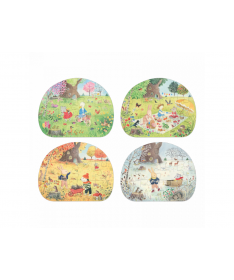 4 mini puzzles des saisons (4x12 pièces) La Grande Famille