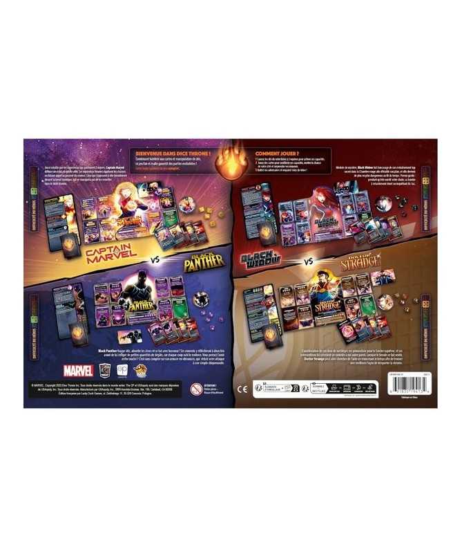 Dice Throne Marvel - Black Panther, Captain Marvel, Black Widow, Dr Strange