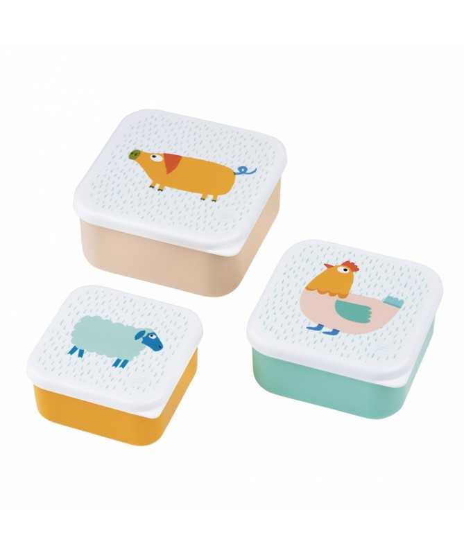 Set de 3 lunchbox - La Ferme