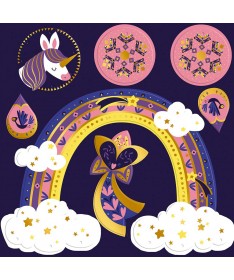 3 attrape-rêves brillants - Licorne