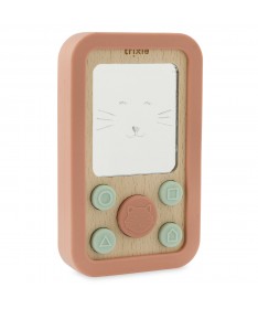 Téléphone en silicone et bois - Mrs. Cat