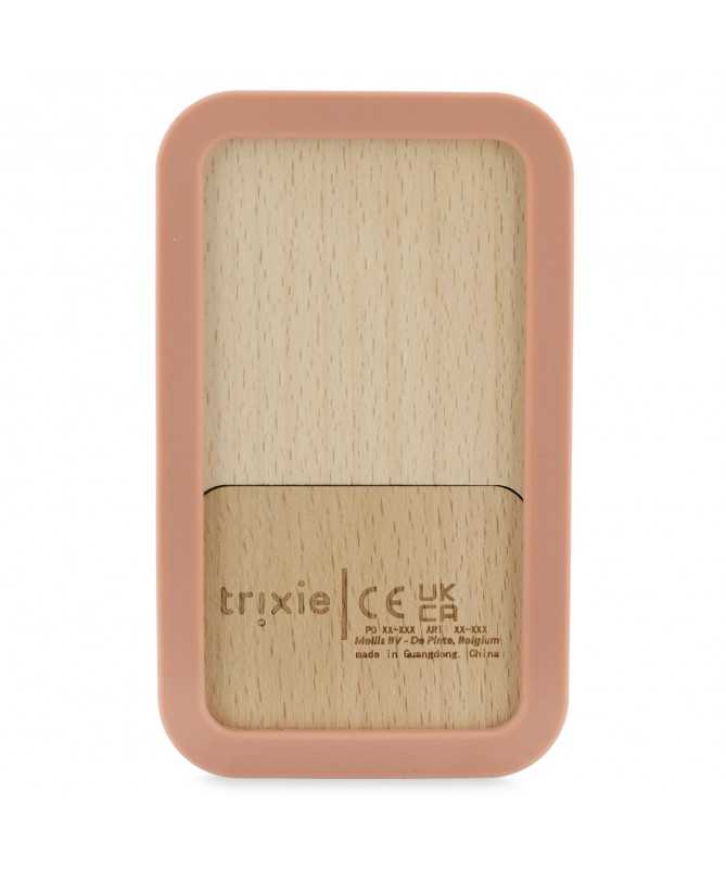 Téléphone en silicone et bois - Mrs. Cat Téléphone en silicone et bois - Mrs. Cat