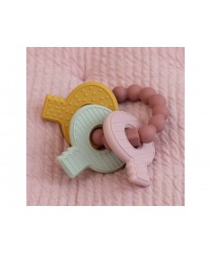 Jouet de dentition clefs - Rose