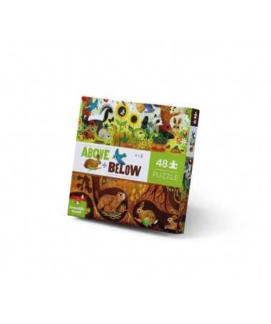 Puzzle Dessus & Dessous - 48 pièces - Découverte de la fôret - 4a+