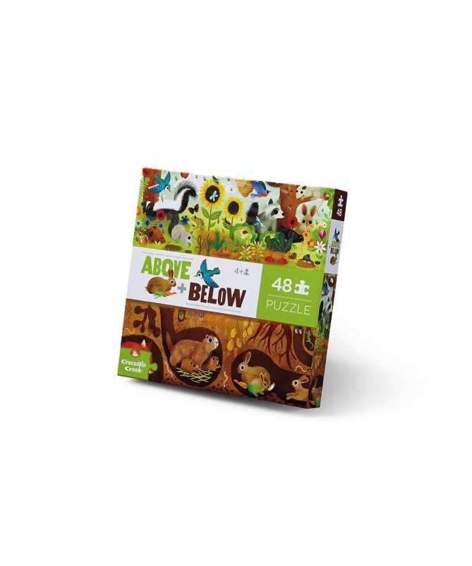 Puzzle Dessus & Dessous - 48 pièces - Découverte de la fôret - 4a+