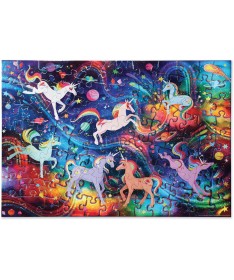 Puzzle Holographique - 100 pièces - Galaxie Licorne - 5a+ - %