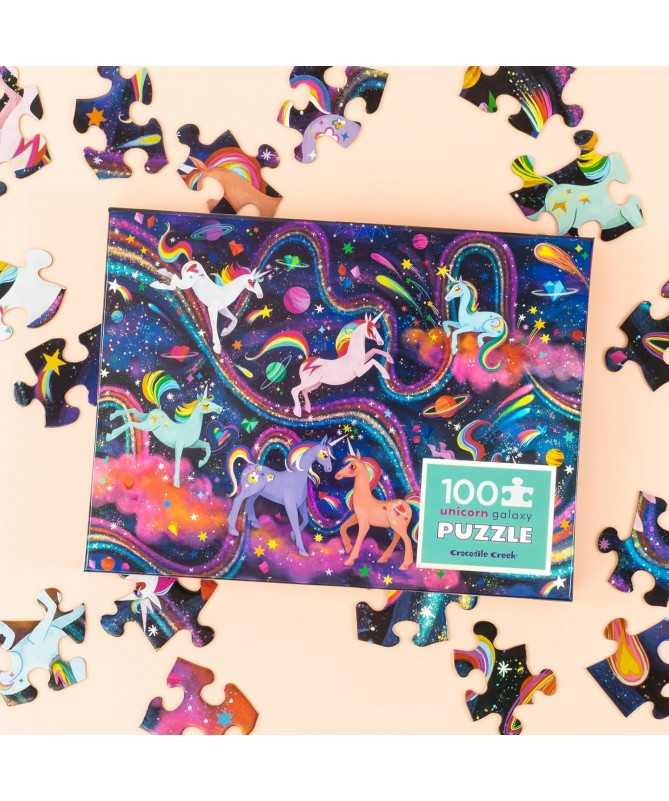 Puzzle Holographique - 100 pièces - Galaxie Licorne - 5a+ - % Puzzle Holographique - 100 pièces - Galaxie Licorne - 5a+ - %