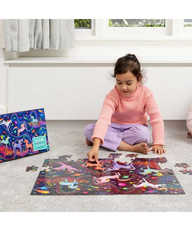 Puzzle Holographique - 100 pièces - Galaxie Licorne - 5a+ - % Puzzle Holographique - 100 pièces - Galaxie Licorne - 5a+ - %