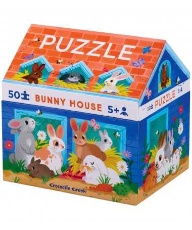 Puzzle maison - 50 pièces - La maison des lapins - 5a+ - %