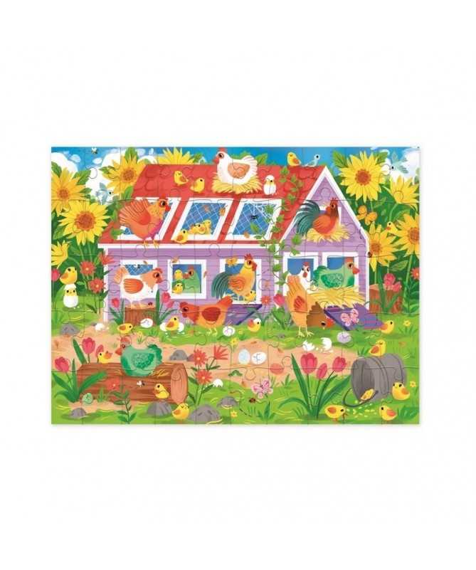 Puzzle maison - 50 pièces - Le poulailler - 5a+ - % Puzzle maison - 50 pièces - Le poulailler - 5a+ - %