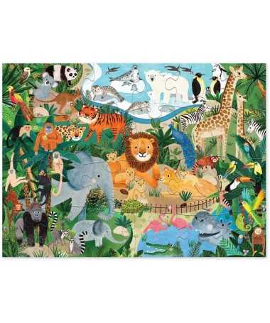 Puzzle maison - 24 pcs - Le Zoo - 3a+
