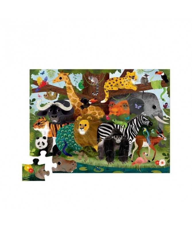 Maxi puzzle - 36 pièces - Les amis de la jungle - 3a+ - % Maxi puzzle - 36 pièces - Les amis de la jungle - 3a+ - %