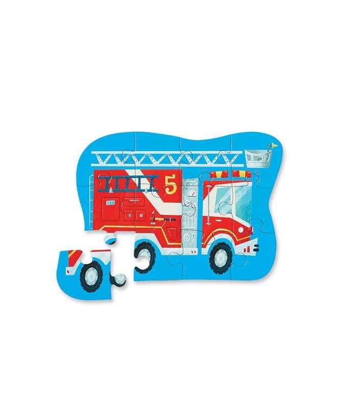 Mini Puzzle - 12 pièces - Camion de pompier - 2a+ - % Mini Puzzle - 12 pièces - Camion de pompier - 2a+ - %
