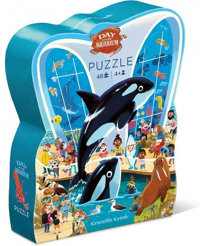 Puzzle - Une journée à l'aquarium - 48 pièces - 4a+ Puzzle - Une journée à l'aquarium - 48 pièces - 4a+