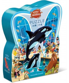 Puzzle - Une journée à l'aquarium - 48 pièces - 4a+