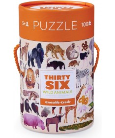 Puzzle 36 animaux - 100 pièces - Animaux de la savane - 5a+