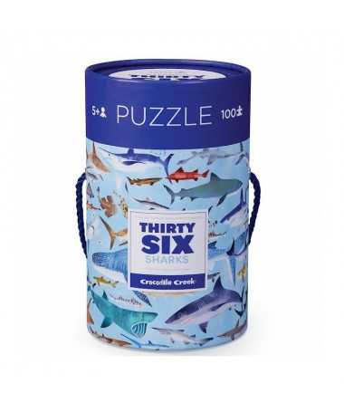 Puzzle 36 animaux - 100 pièces - Requins - 5a+