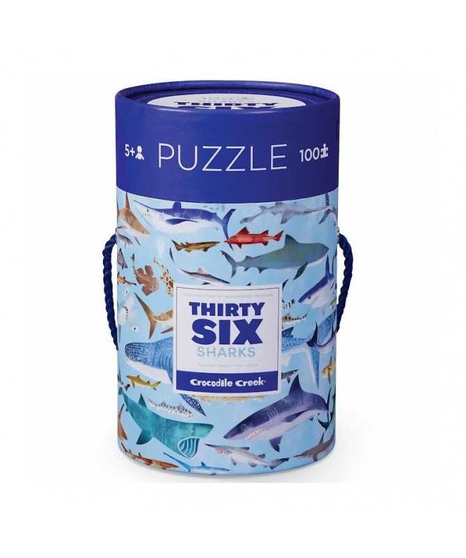 Puzzle 36 animaux - 100 pièces - Requins - 5a+ Puzzle 36 animaux - 100 pièces - Requins - 5a+