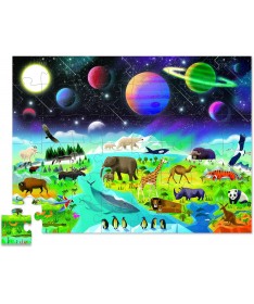 Puzzle Dessus & Dessous - 48 pièces - La terre et l'espace - 4a+