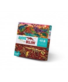 Puzzle Dessus & Dessous - 48 pièces - Le monde des dinosaures - 4a+