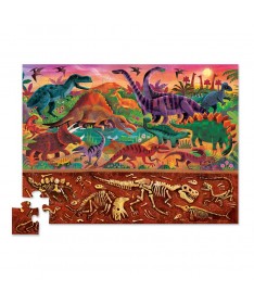 Puzzle Dessus & Dessous - 48 pièces - Le monde des dinosaures - 4a+