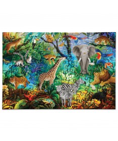Puzzle Holographique - 100 pièces - Jungle Paradise - 5a+