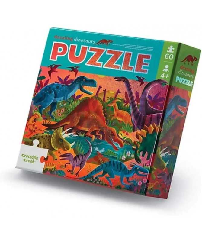 Puzzle Holographique - 60 pièces - Dinosaures - 4a+ Puzzle Holographique - 60 pièces - Dinosaures - 4a+