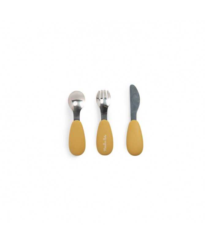 Set couverts silicone - Trois petits lapins Set couverts silicone - Trois petits lapins