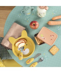 Set vaisselle silicone - Trois petits lapins
