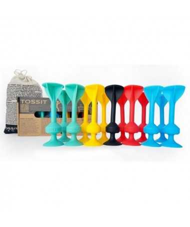 Tossit Pack famille - Rouge, Cyan, Bleu et Jaune