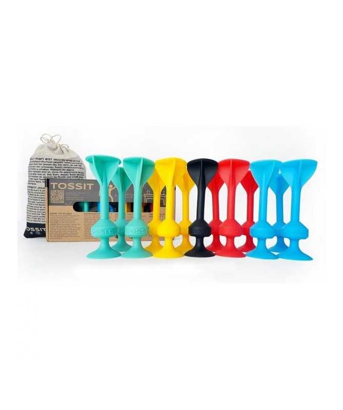 Tossit Pack famille - Rouge, Cyan, Bleu et Jaune