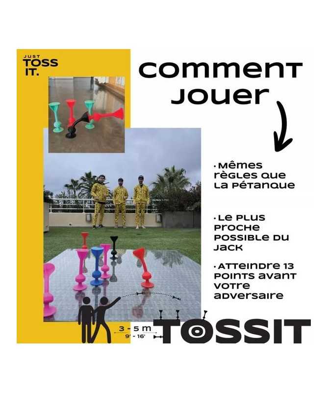 Tossit Pack famille - Rouge, Cyan, Bleu et Jaune