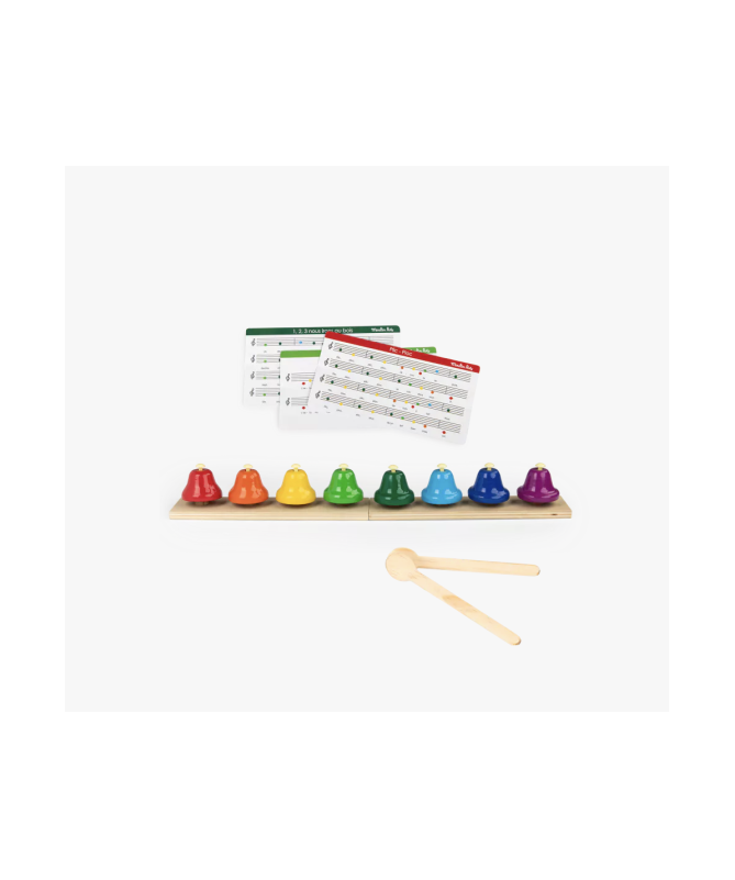 8 clochettes musicales Les Popipop 8 clochettes musicales Les Popipop
