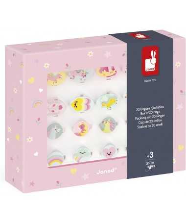 Licorne - 20 bagues ajustables