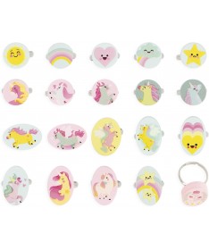 Licorne - 20 bagues ajustables