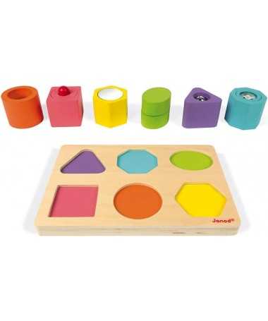 Puzzle i wood - 6 cubes sensoriels