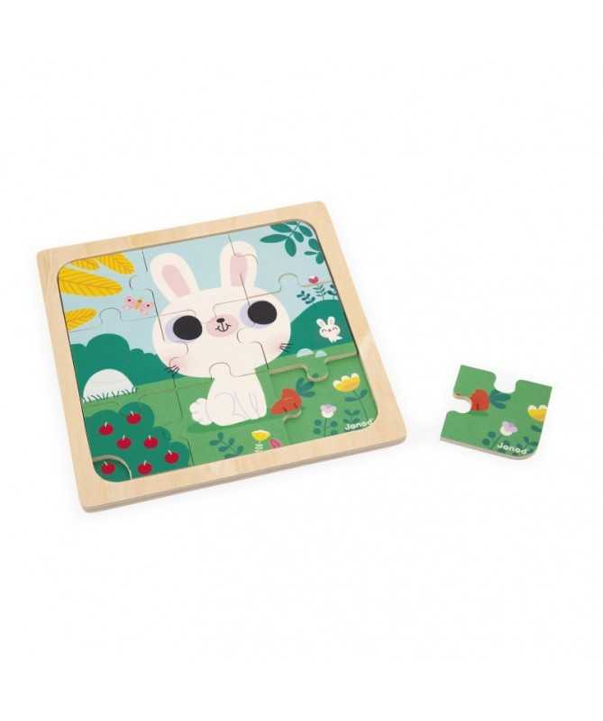 Puzzle en bois - Lapin blanc