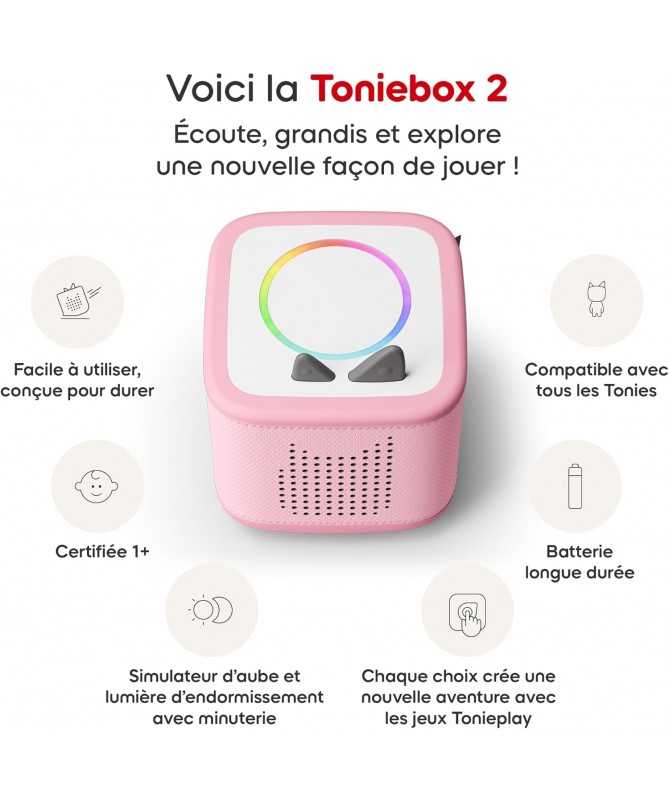Mon Premier Coffret Toniebox 2 - Rose Fleur Mon Premier Coffret Toniebox 2 - Rose Fleur