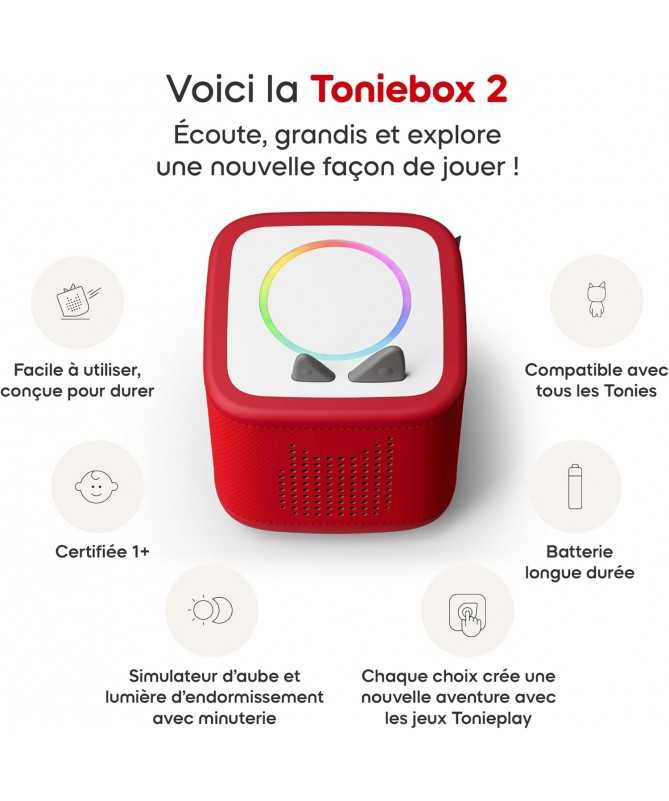 Mon Premier Coffret Toniebox 2 - Rouge Coquelicot Mon Premier Coffret Toniebox 2 - Rouge Coquelicot