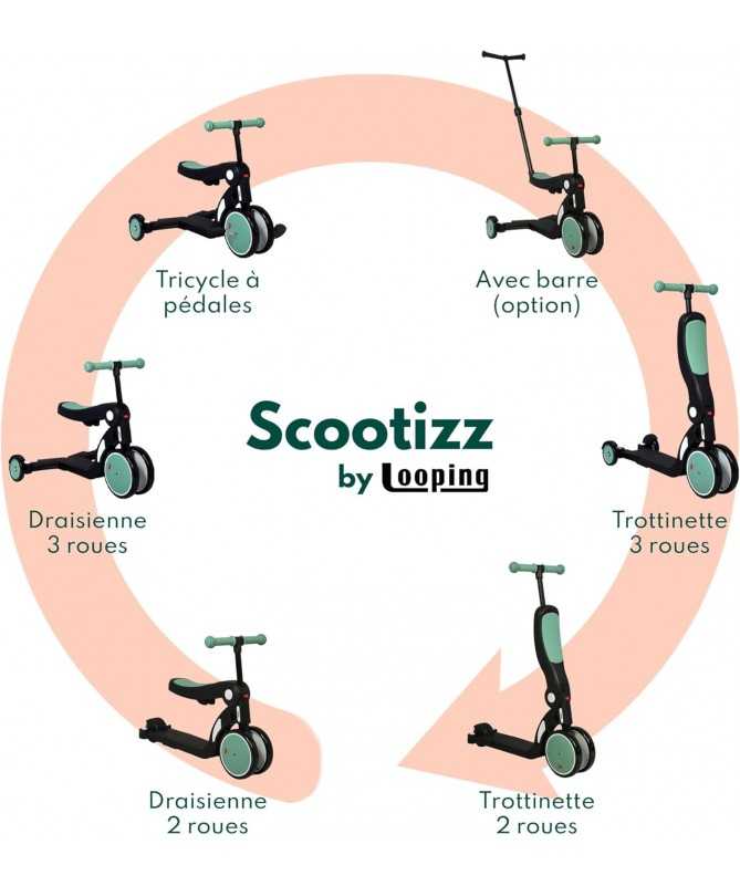 Trottinette 5-1 Looping - Vert amande