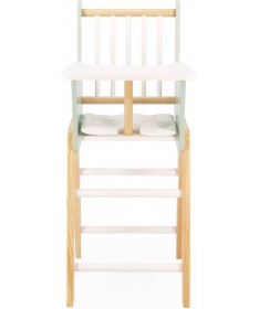 Chaise haute poupée en bois