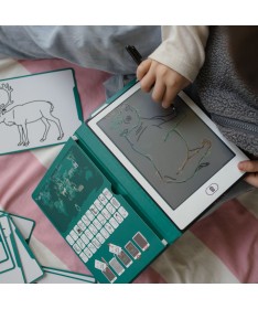 KIDYDRAW-MINI - Tablette à dessin 30 Animaux autour du monde
