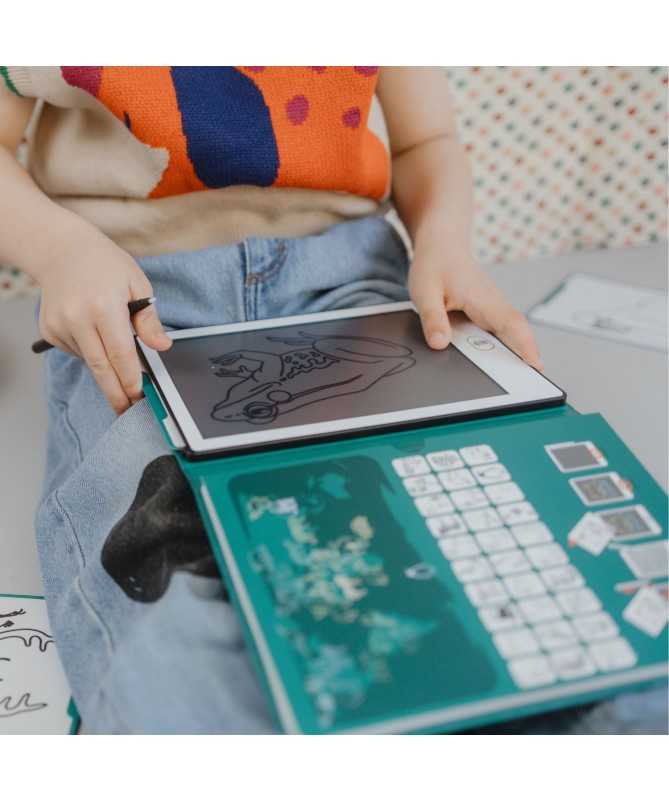 KIDYDRAW-MINI - Tablette à dessin 30 Animaux autour du monde