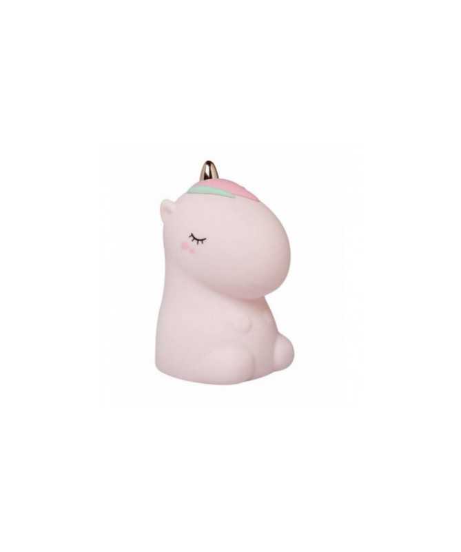 Veilleuse - Licorne rose avec paillettes avec télécommande