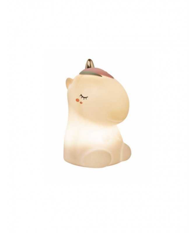 Veilleuse - Licorne rose avec paillettes avec télécommande