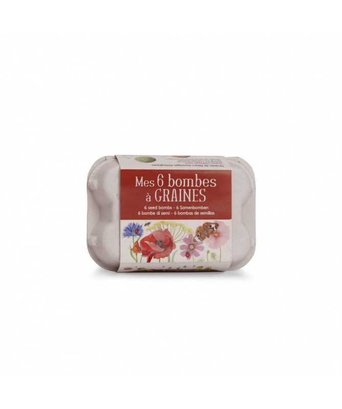 Boîte à oeufs 6 bombes à graines - Le Jardinier -