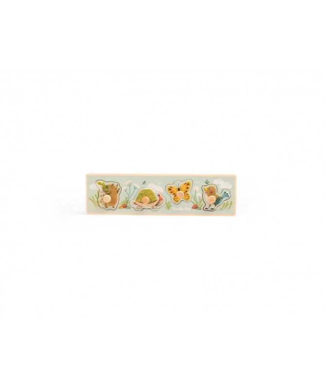 Puzzle encastrable 4 animaux - Trois petits lapins