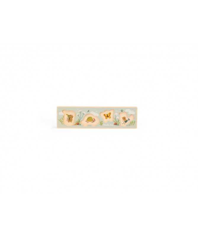 Puzzle encastrable 4 animaux - Trois petits lapins