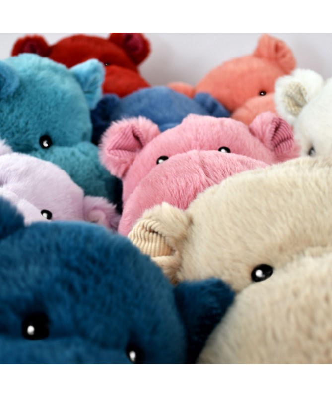 Peluche Hippopotame Blu - Bleu 40 cm
