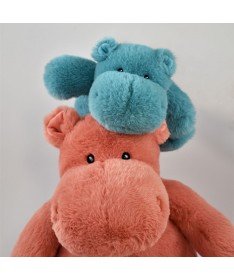 Peluche Hippopotame Hug - Terracotta 25 cm